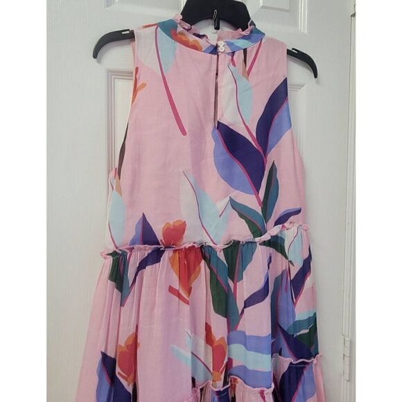 Oliphant Ruffles Tiered Midi Dress S - Picture 4 of 12